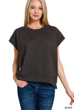 Scuba Knit Shorts and Short Sleeve Top Sets- Black or Fuchsia