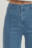High Rise Center Seam Wide Leg Jeans