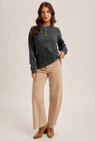 Mae Henley Sweater Dark Teal