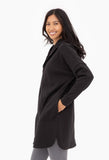 Longline Hoodie Jacket Black