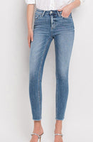 High Rise Skinny Ankle Jeans Medium Wash