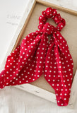 Polkadot Ribbon Hair Scrunchie 4 Colors