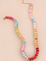 Natural Agate Stone Beaded Necklaces 8 Colors