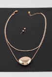 Double Layer Tennis and Pebble Necklace