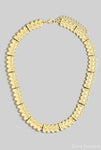 Gold Dipped Ripple Linked Statement Necklace