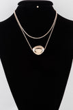 Double Layer Tennis and Pebble Necklace