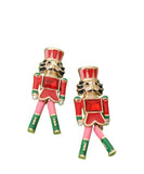CHRISTMAS NUTCRACKER ENAMEL EARRINGS