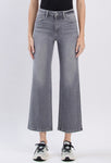 High Rise Ankle Wide Leg Jeans Gray Wash