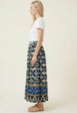 Border Print Maxi Skirt