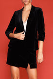 Velvet Blazer Black