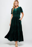 Garden Dreams Velvet Dress