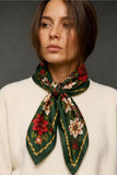 HOLIDAY POINSETTIA FLORAL PRINT SQUARE
SCARF
