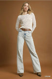 Marshmallow Cream Mesh Top