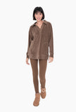 Corduroy Pullover Dark Earth