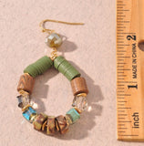 Mixed Bead Teardrop Dangle Earrings