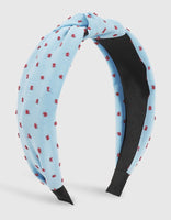 Fabric Polkadot Top Knot Headband 4 Colors