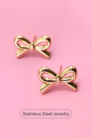 18K STAINLESS STEEL BOW STUD
EARRINGS