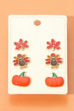 TRIO - THANKSGIVING TURKEY PUMPKIN
EARRING SET