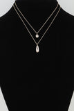 Double Modern Teardrop Necklace