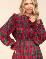 Tartan Plaid Midi Dress