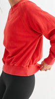 Maraschino Mineral Washed Lace Sweatshirt