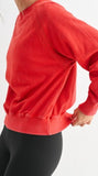 Maraschino Mineral Washed Lace Sweatshirt