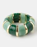 Colorful Resin Block Bracelet Green