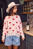 Love and Lace Sweater Pink