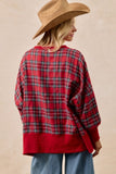 Merry Plaid Oversized Top