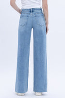 High Rise Clean Cut Raw Hem Jeans