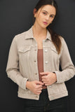 Soft Knit Denim Jacket – Stone