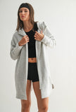 Longline Hoodie Jacket Black