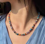 Natural Stone Bead Colorful Necklace