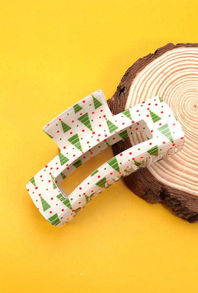 Christmas Tree Jumbo Hair Claw