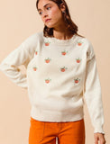 Embroidered Pumpkins Sweater