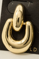 Gold Dipped Rounded Door Knocker Earrings