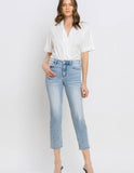 High Rise Straight Crop Jeans