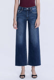 Tummy Control High Rise Wide Leg Jeans Dark Wash- Inseam 28”