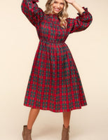 Tartan Plaid Midi Dress