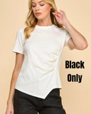 Asymmetric Tee Black