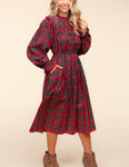 Tartan Plaid Midi Dress