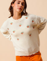 Embroidered Pumpkins Sweater