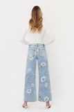 High Rise Floral Vintage Wide Leg Jeans
