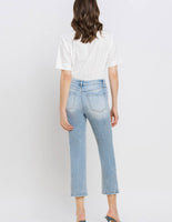 High Rise Straight Crop Jeans