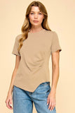 Asymmetric Tee Black