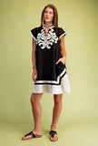 Linen Embroidered Mini Dress
