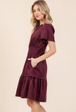 Wine With Everything Suede Dress