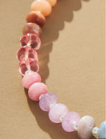 Natural Agate Stone Beaded Necklaces 8 Colors