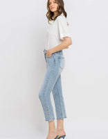 High Rise Straight Crop Jeans