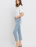 High Rise Straight Crop Jeans